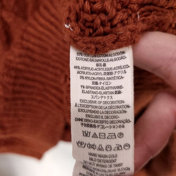 FREE PEOPLE Cozy Cable Knit Sweater - Rust - Picture 13 of 14